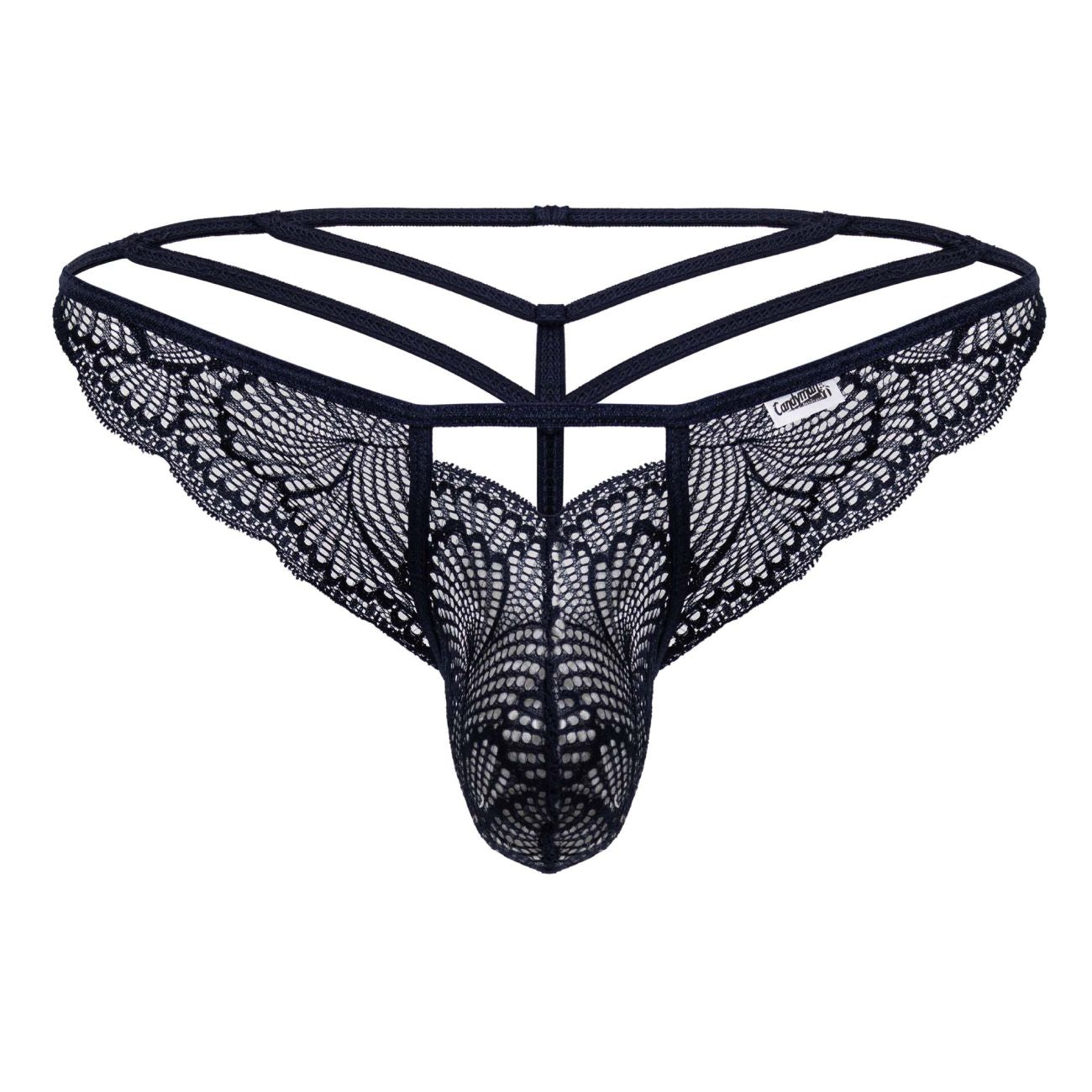 CandyMan 99910 Lace Thongs Color Navy - DealByEthan.gay loves CandyMan