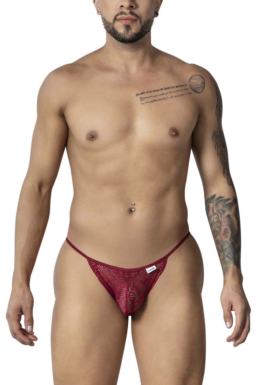 CandyMan 99914 Lace Briefs Color Burgundy - DealByEthan.gay loves CandyMan