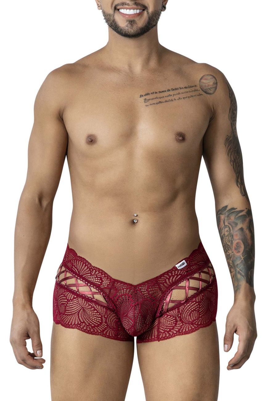 CandyMan 99916 Lace Trunks Color Burgundy - DealByEthan.gay loves CandyMan