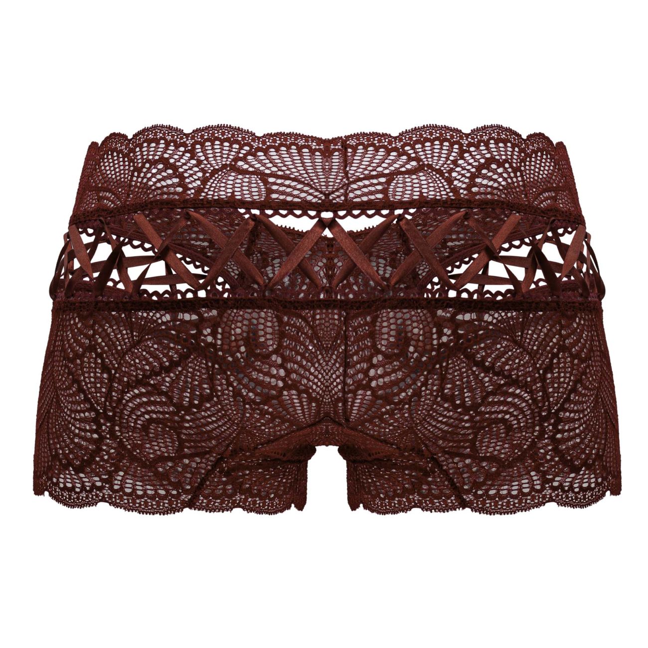 CandyMan 99916 Lace Trunks Color Burgundy - DealByEthan.gay loves CandyMan