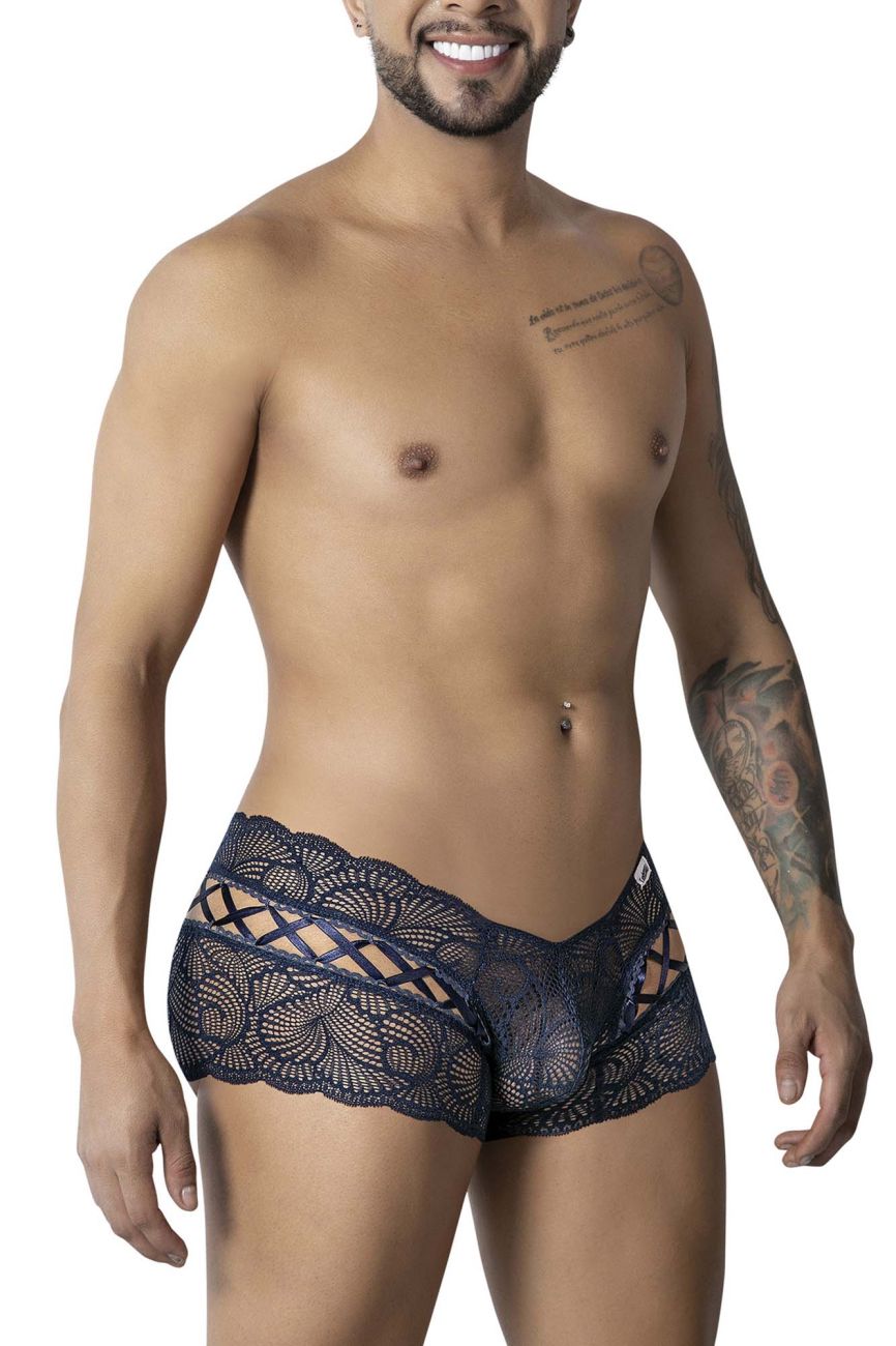 CandyMan 99916 Lace Trunks Color Navy - DealByEthan.gay loves CandyMan