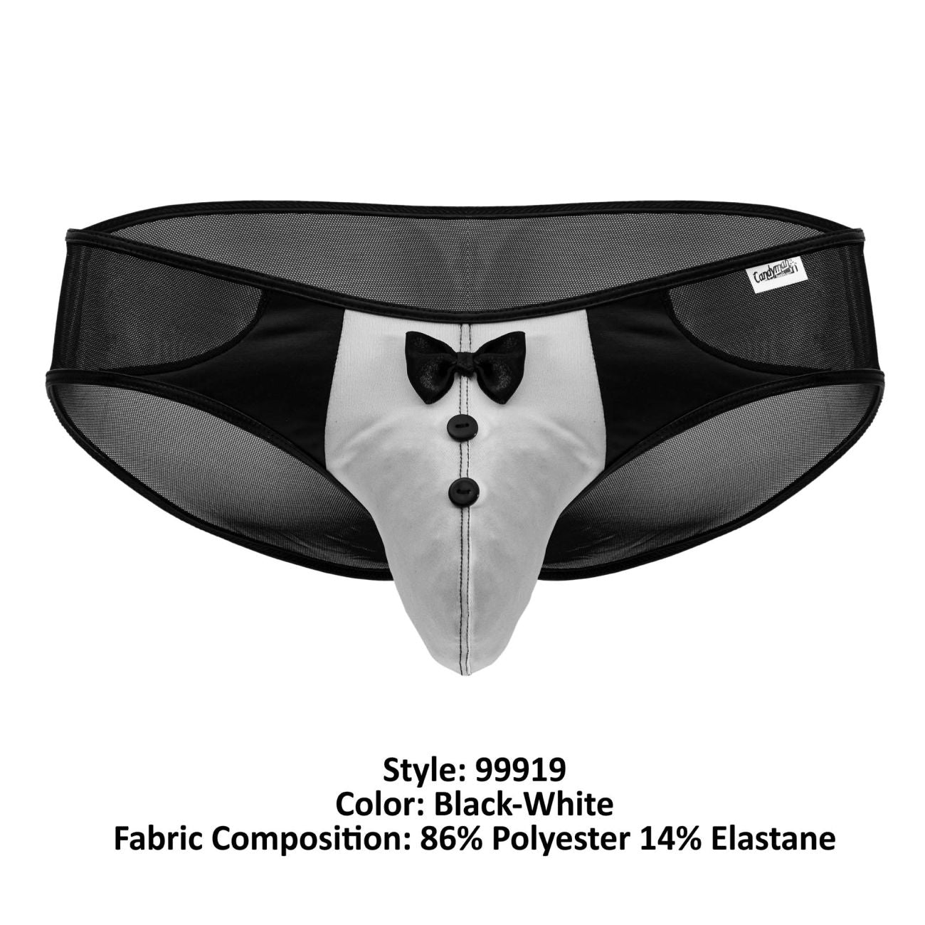 CandyMan 99919 Tuxedo Briefs Color Black-White - DealByEthan.gay loves CandyMan