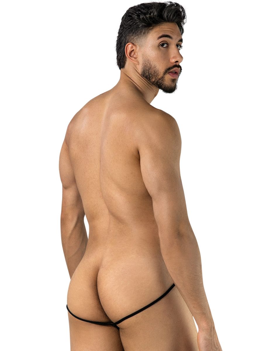 CandyMan 95000 Herren-Dessous Verführerischer Spitzen-Tanga Farbe Schwarz