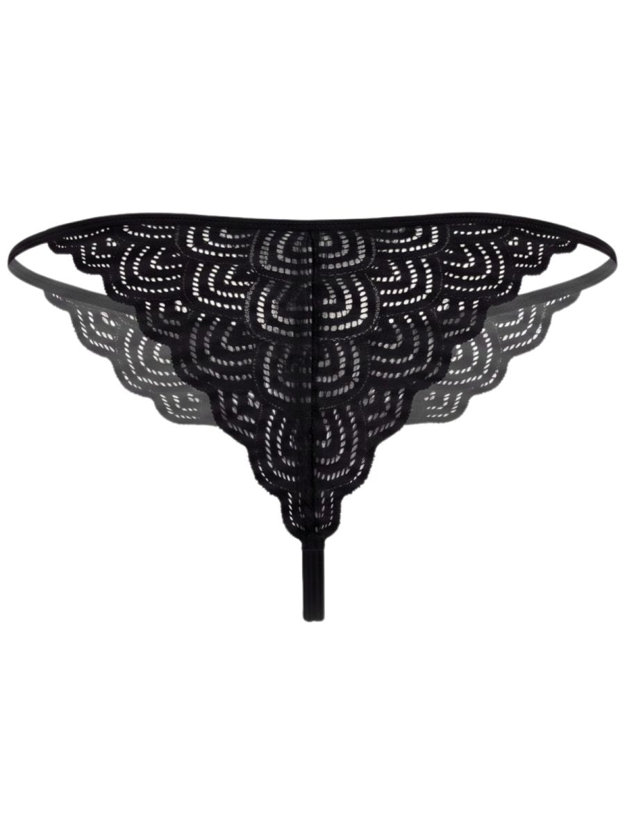 CandyMan 95002 Herrenunterwäsche Verführerische Spitze Slips Farbe Schwarz