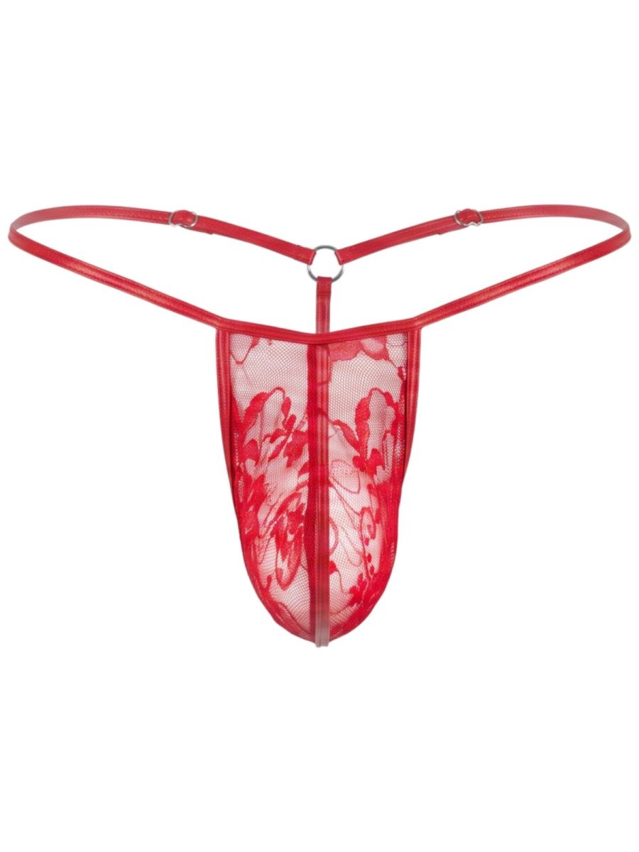 CandyMan 95007 Herrenunterwäsche verführerlicher Spitzen-Tanga Farbe Rot