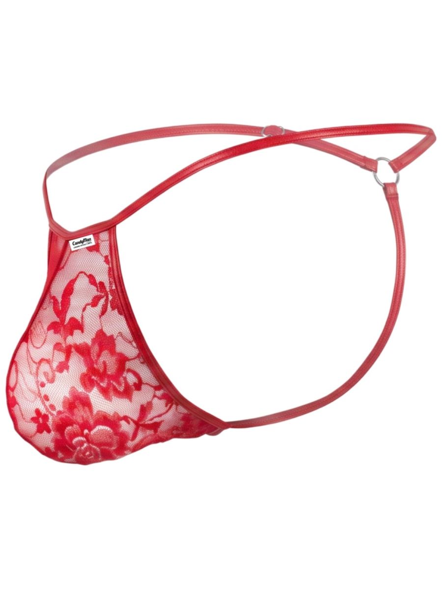 CandyMan 95007 Herrenunterwäsche verführerlicher Spitzen-Tanga Farbe Rot