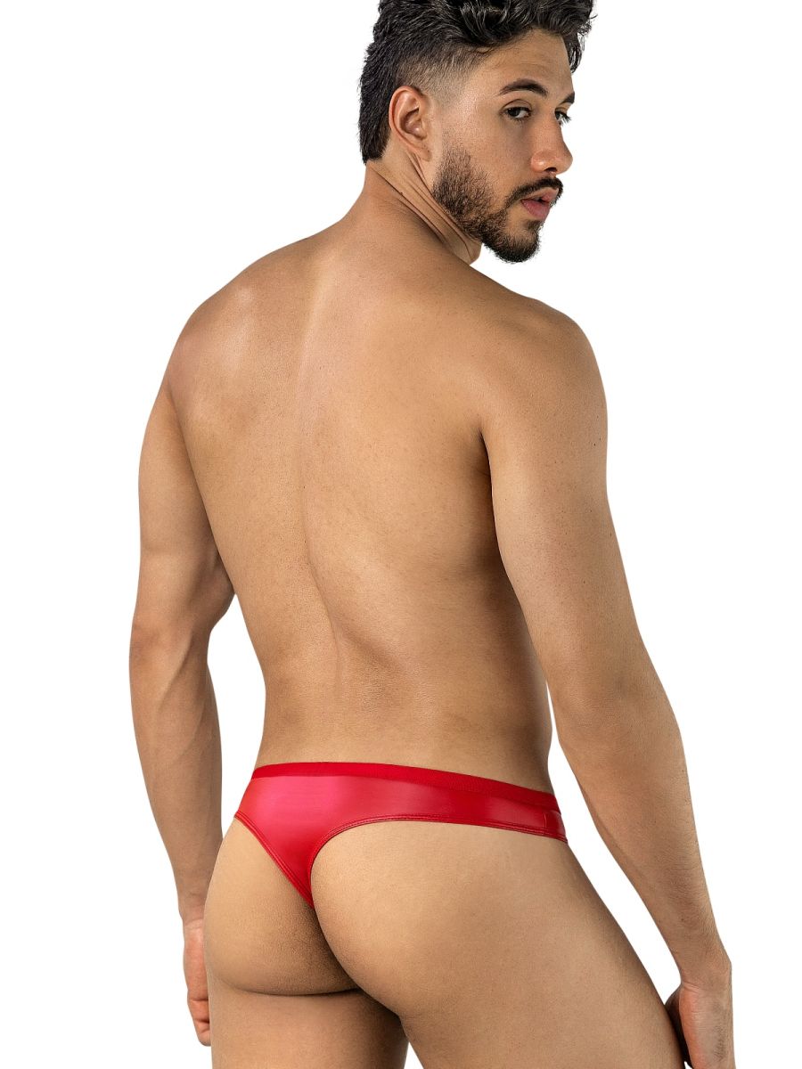 CandyMan 95009 Men's Underwear Seductive Lace Thongs Color Red