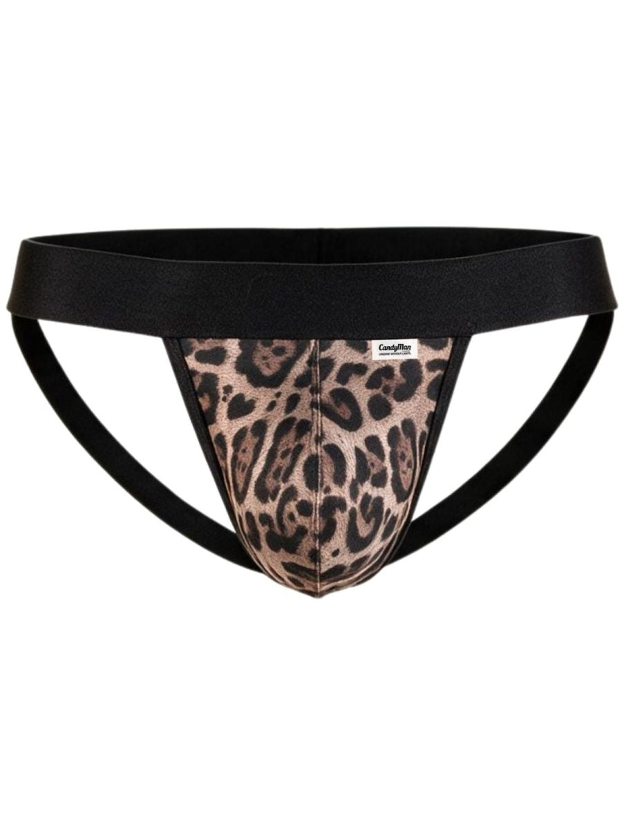 CandyMan Wild 95010 Herren Unterwäsche Mikrofaser Jockstrap Farbe Leopardenmuster