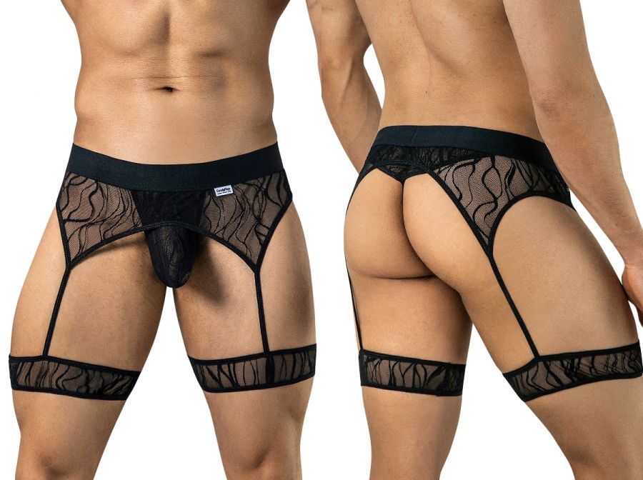 CandyMan 95014 Herren Unterwäsche Verführerische Straps-Strings Farbe Schwarz