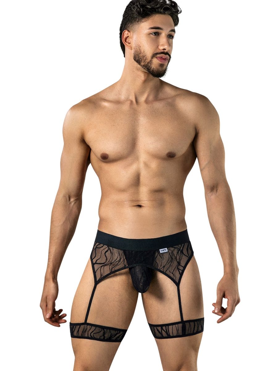 CandyMan 95014 Herren Unterwäsche Verführerische Straps-Strings Farbe Schwarz