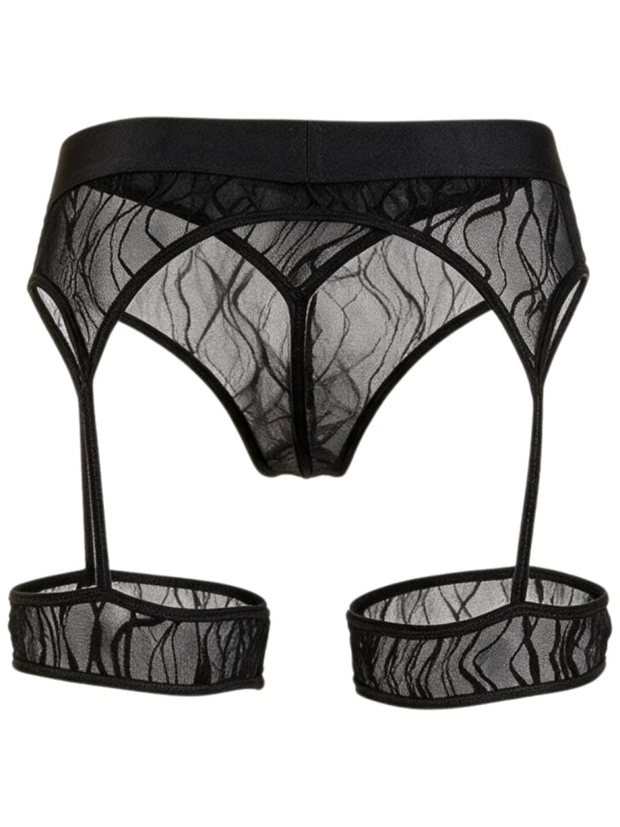 CandyMan 95014 Herren Unterwäsche Verführerische Straps-Strings Farbe Schwarz