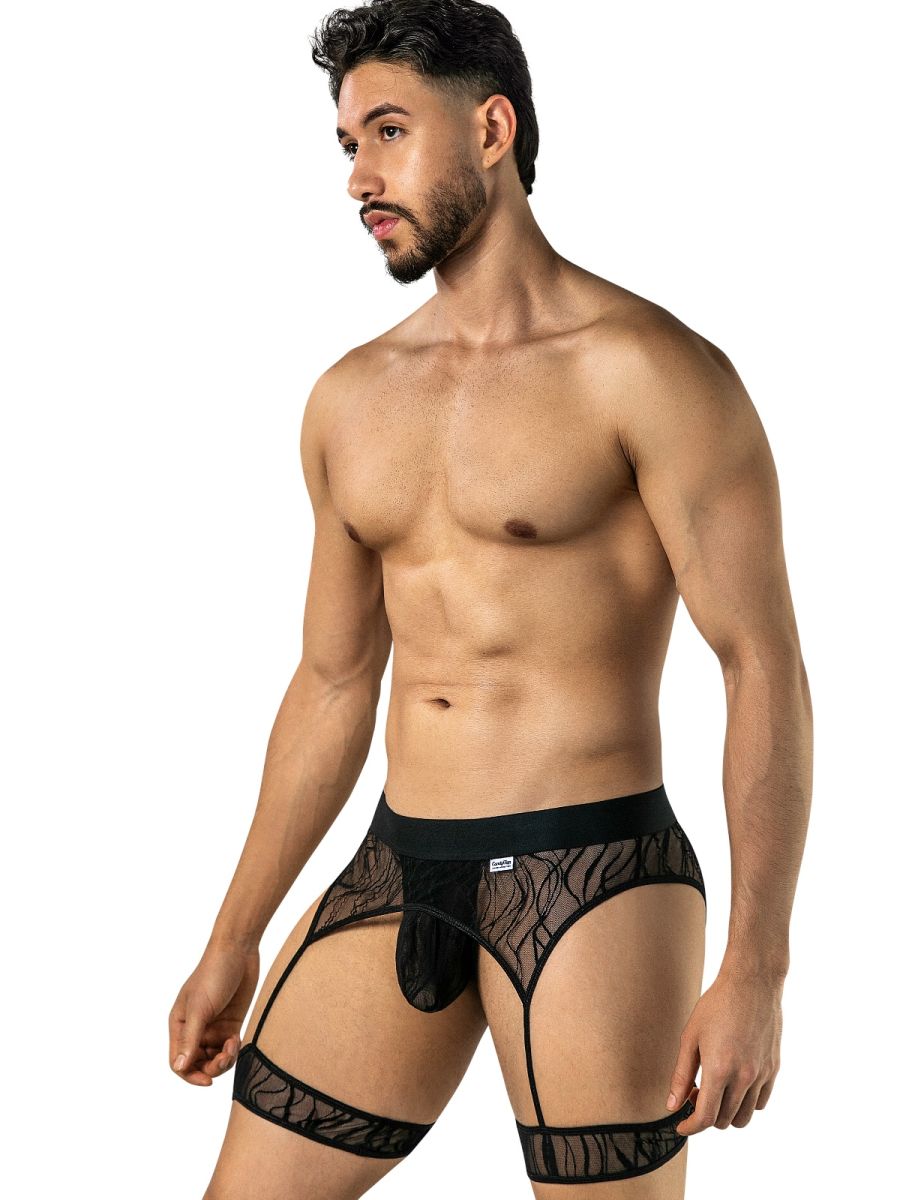 CandyMan 95014 Herren Unterwäsche Verführerische Straps-Strings Farbe Schwarz
