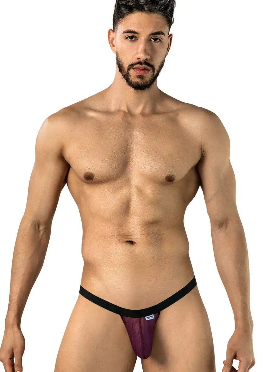 Tanga de malla para hombre CandyMan 95017, color vino