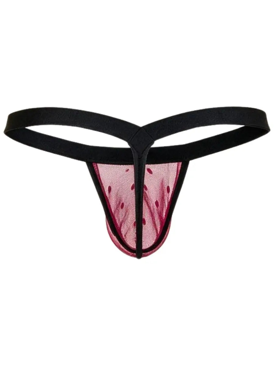 Tanga de malla para hombre CandyMan 95017, color vino