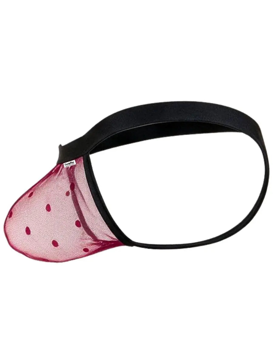 Tanga de malla para hombre CandyMan 95017, color vino