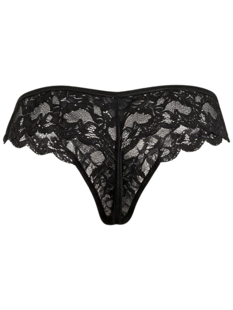 CandyMan 95019 Men's Underwear Elegant Lace Thongs Color Black