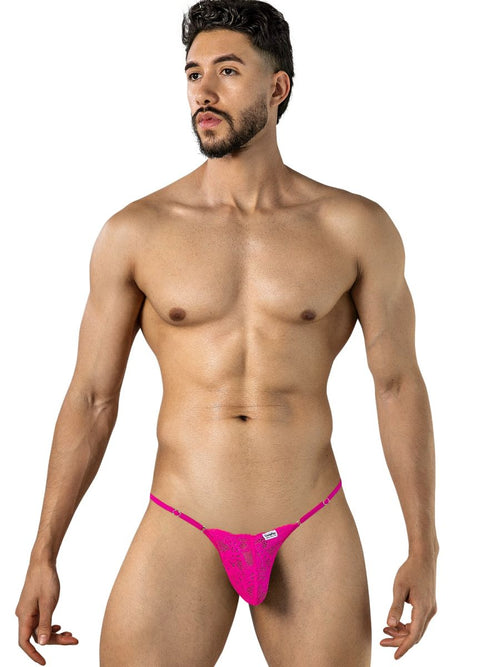 Calzoncillos Sensuales de Encaje para Hombre CandyMan 95020, Color Rosa