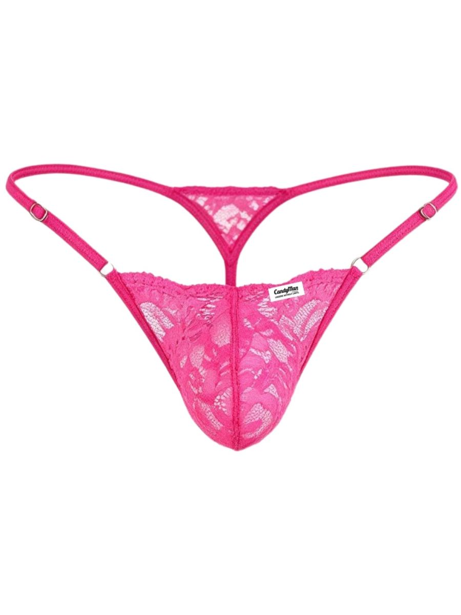 CandyMan 95020 Herrenunterwäsche Sinnlicher Spitzen-Tanga Farbe Rosa