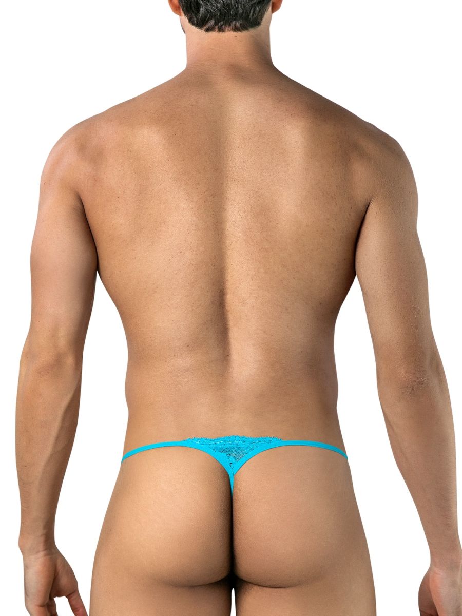 CandyMan 95020 Men's Underwear Sensual Lace Thongs Color Turquoise