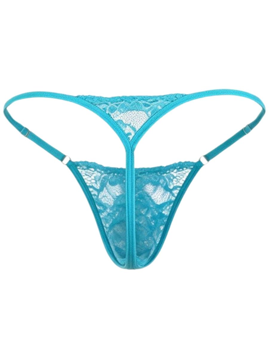 CandyMan 95020 Herrenunterwäsche Sinnliche Spitzen-Tangas Farbe Türkis