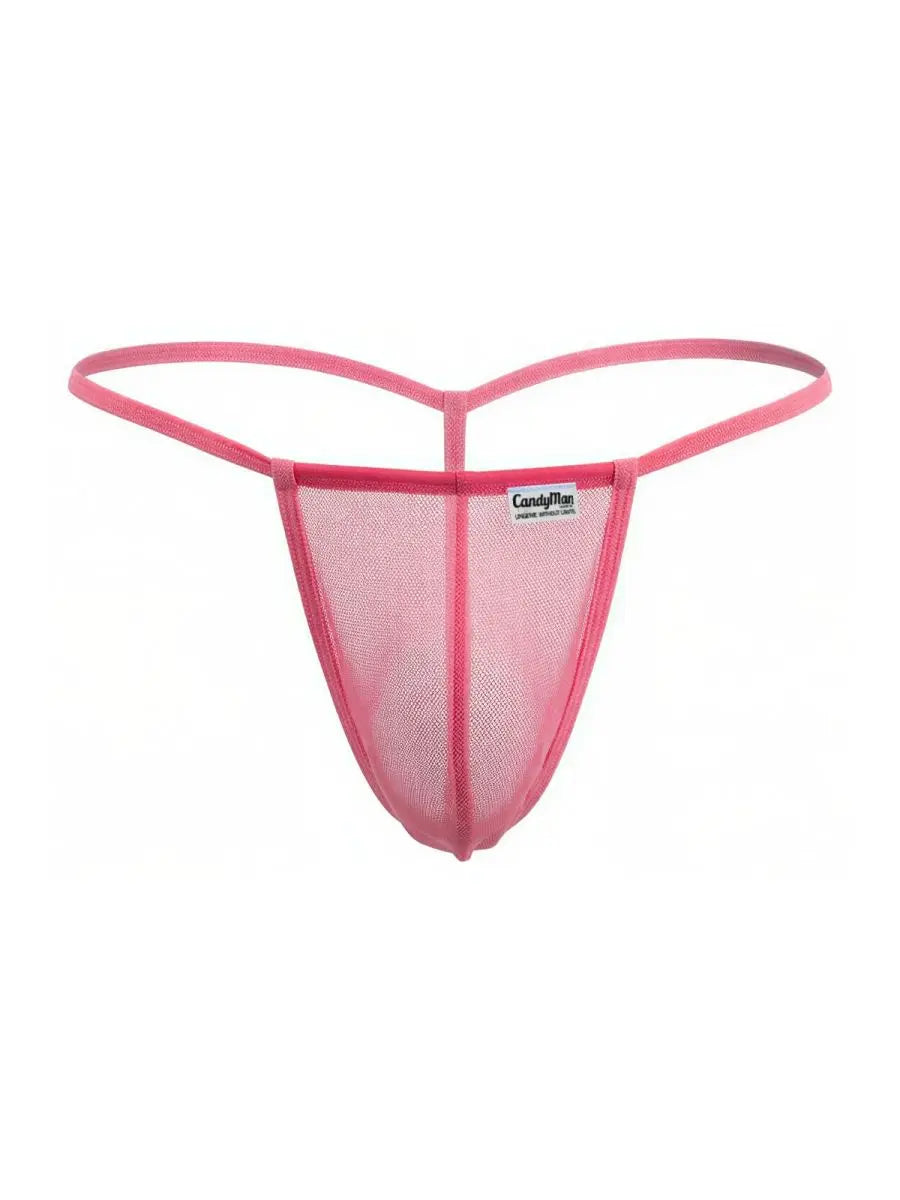 CandyMan 9586 Herren Unterwäsche Mini G-String Farbe Pink Mesh