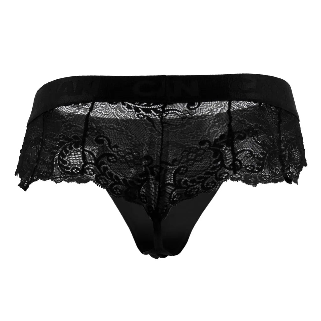 CandyMan 99304 Men's Underwear Lace Thongs Color Black
