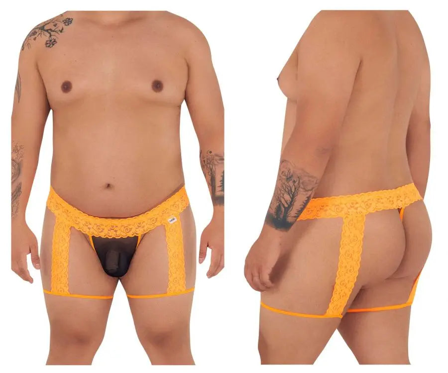 CandyMan Men's Underwear 99369X Thongs Color Hot Orange