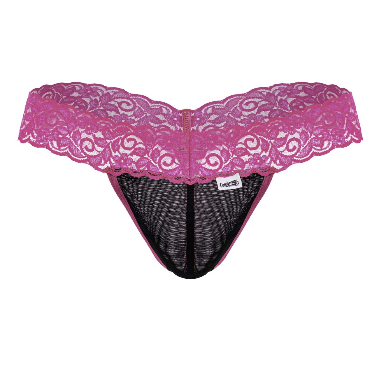 Tanga de encaje CandyMan 99370, color rosa intenso