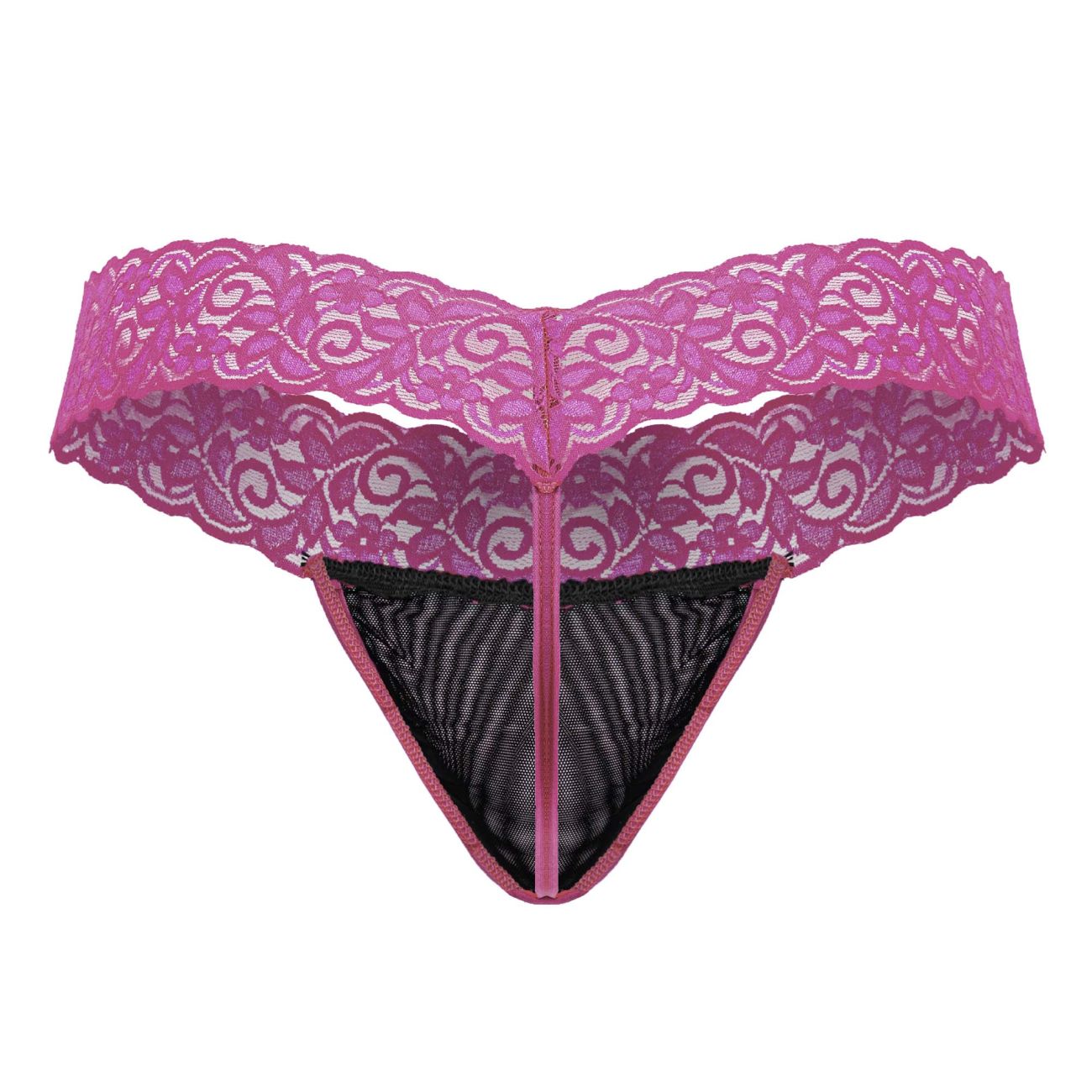 Tanga de encaje CandyMan 99370, color rosa intenso