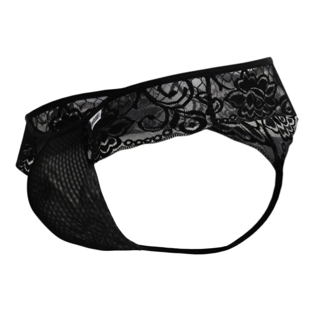 CandyMan 99392 Men's Underwear Lace Mesh Thongs Color Black