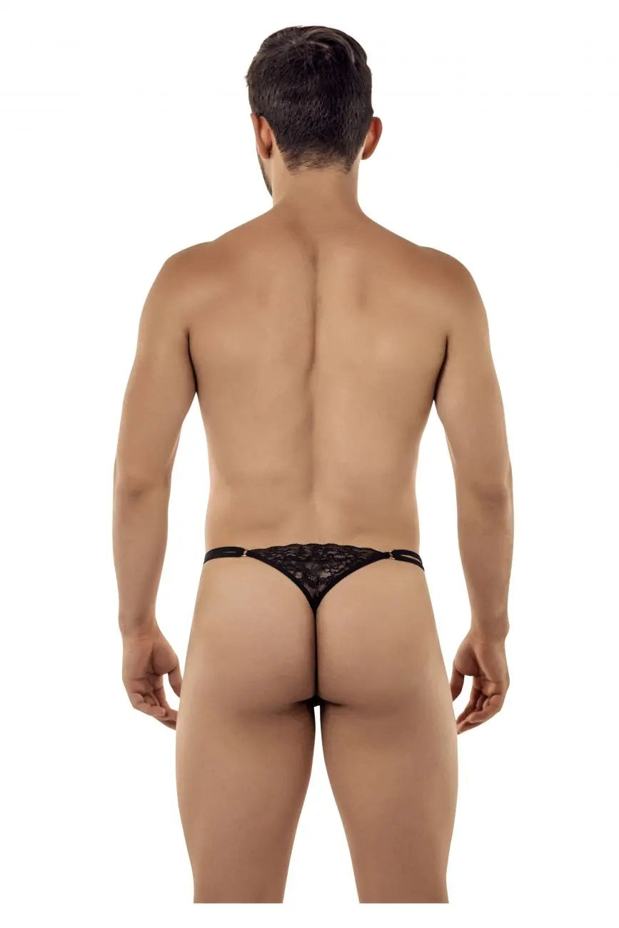 CandyMan Men's Underwear 99421 Lace G-String Thongs Color Black