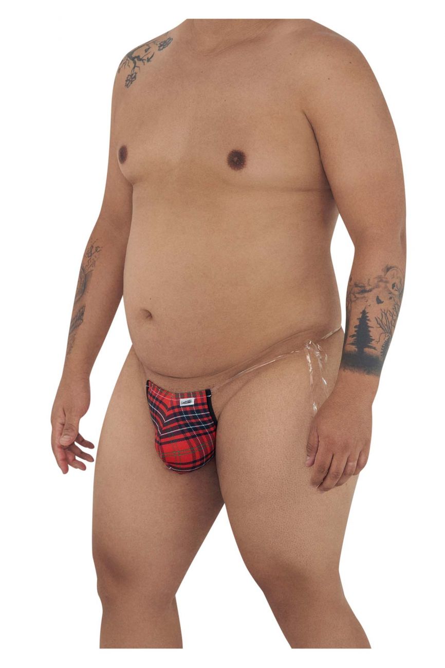 CandyMan Men's Underwear 99571X Invisible Micro G-String Color Red Prints