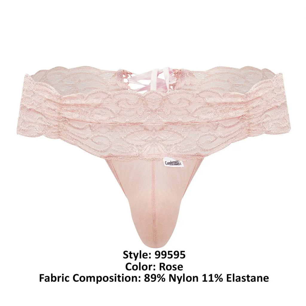CandyMan 99595 Herren Unterwäsche Lace Mesh Tangas Farbe Rose