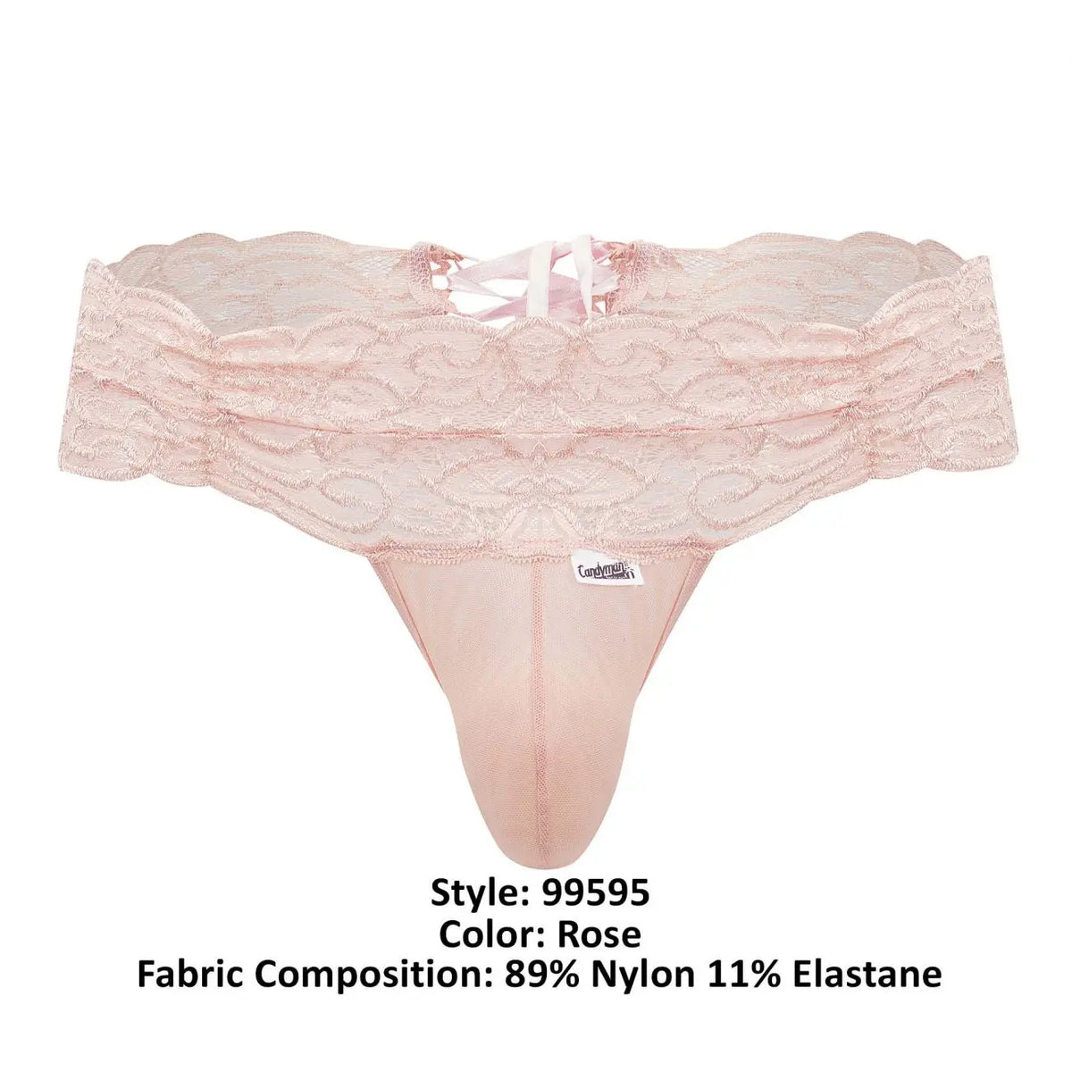 CandyMan 99595 Herren Unterwäsche Lace Mesh Tangas Farbe Rose