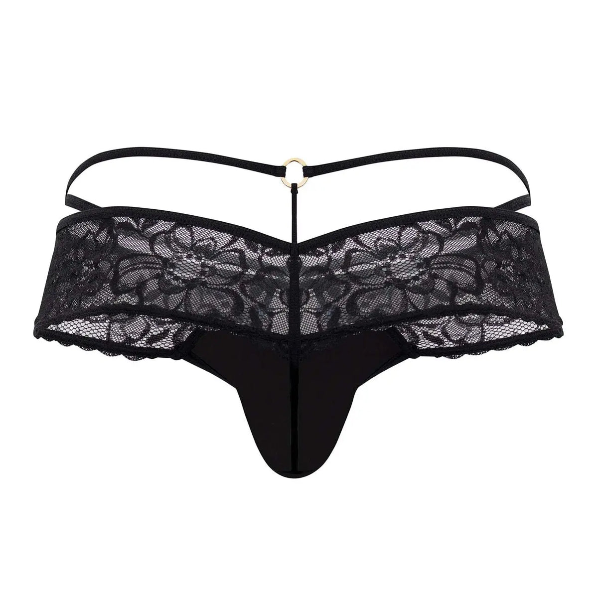 CandyMan Men's Underwear 99647 Lace Thongs Color Black