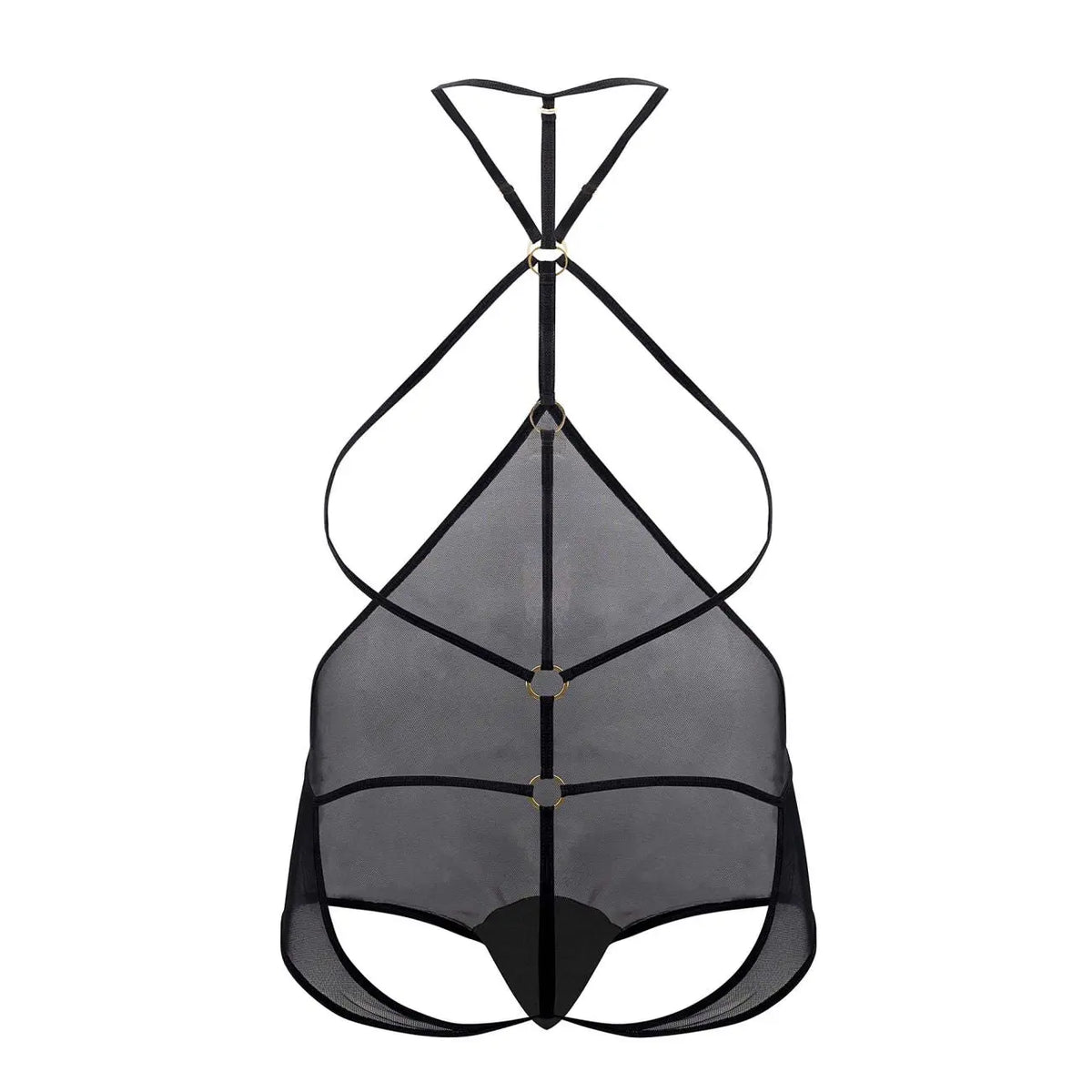 CandyMan Ropa Interior Masculina 99662X Body de Tul Color Negro