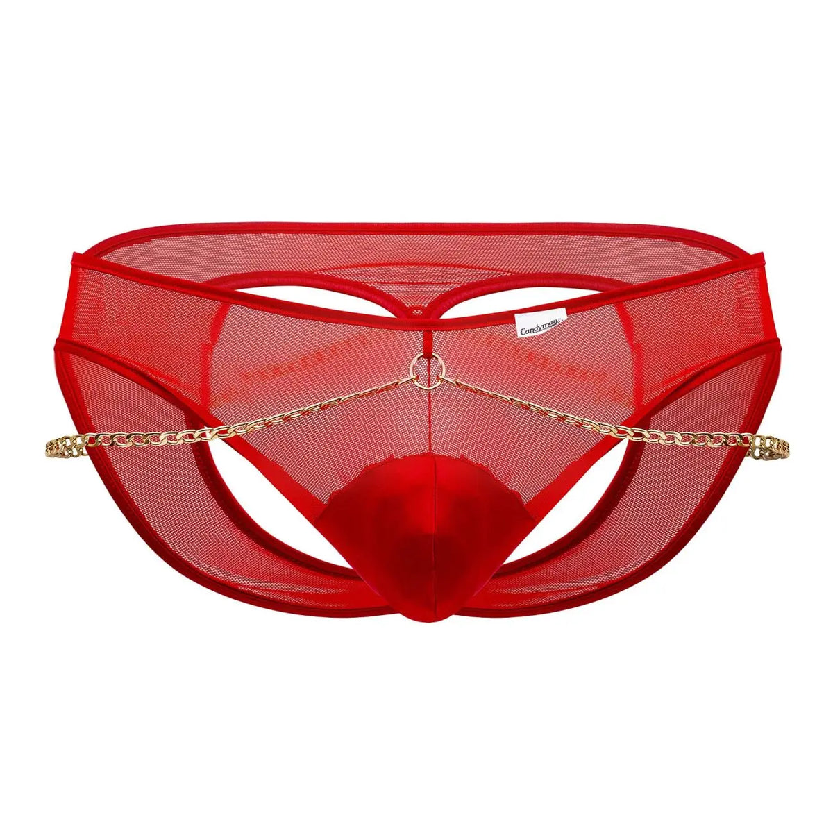 Ropa Interior Masculina CandyMan 99672X Jock Briefs de Cadena Color Rojo