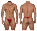 CandyMan Men's Underwear 99685 Lace Thongs Color Red
