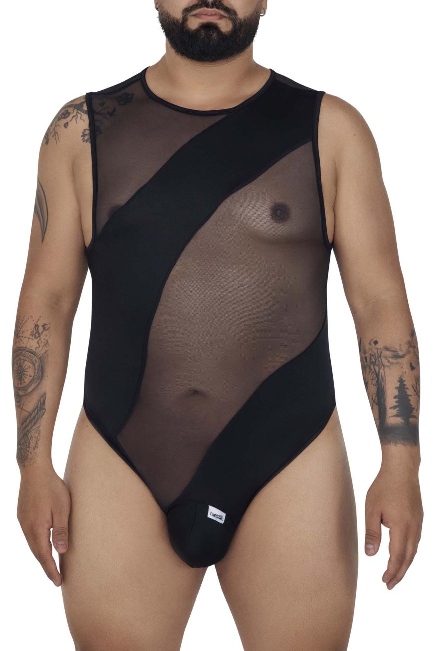 CandyMan 99699X Mesh Bodysuit Color Black