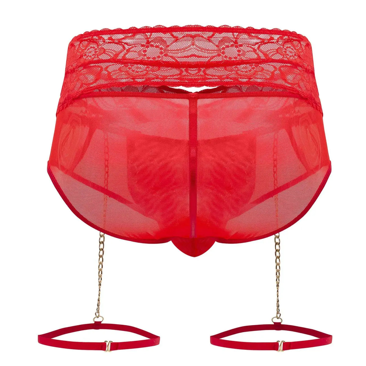 CandyMan Ropa Interior Masculina 99703X Suspensorio Bóxer de Dos Piezas Color Rojo