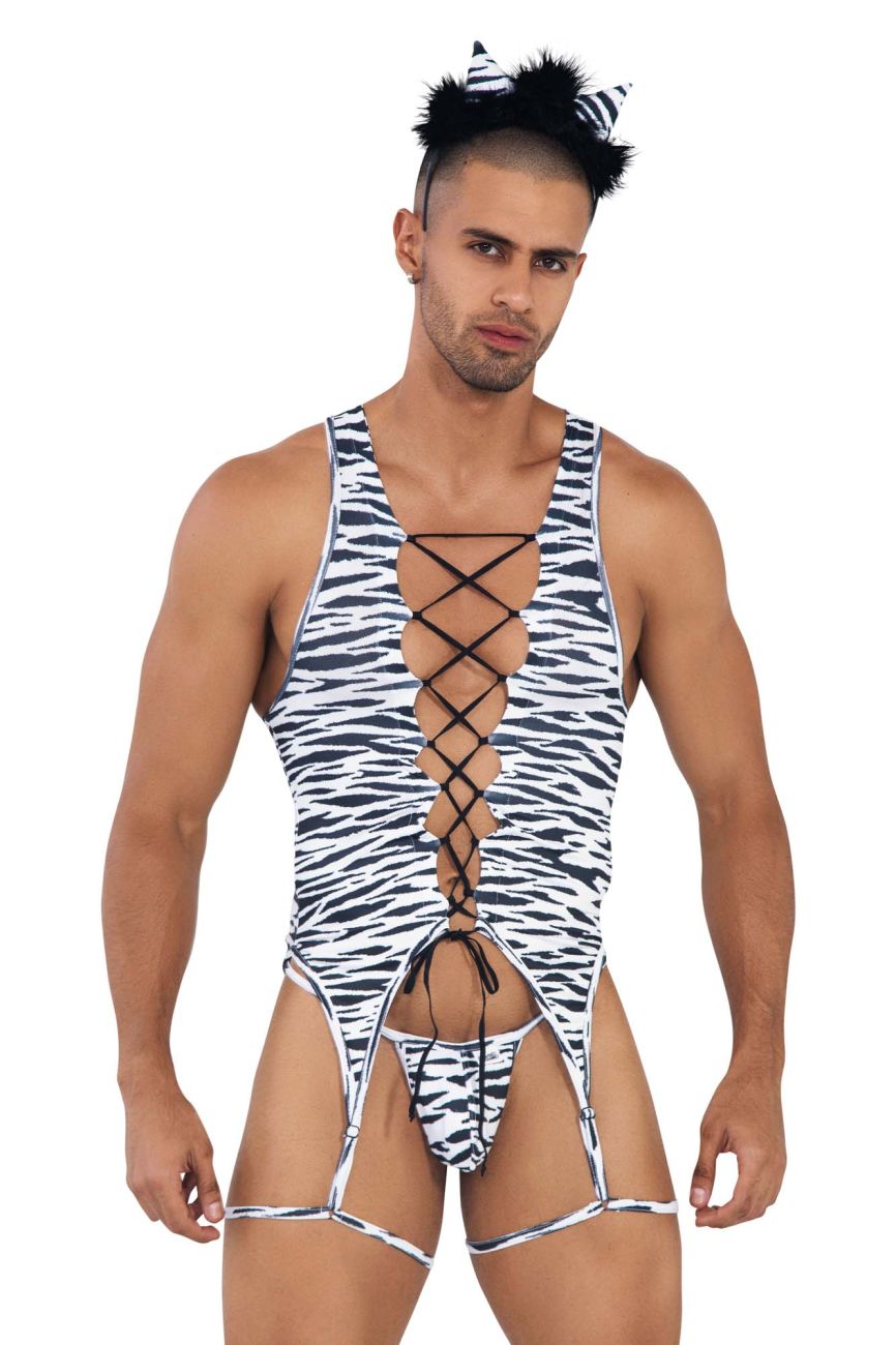 CandyMan 99734 Safari-Bodysuit, Farbe Zebramuster