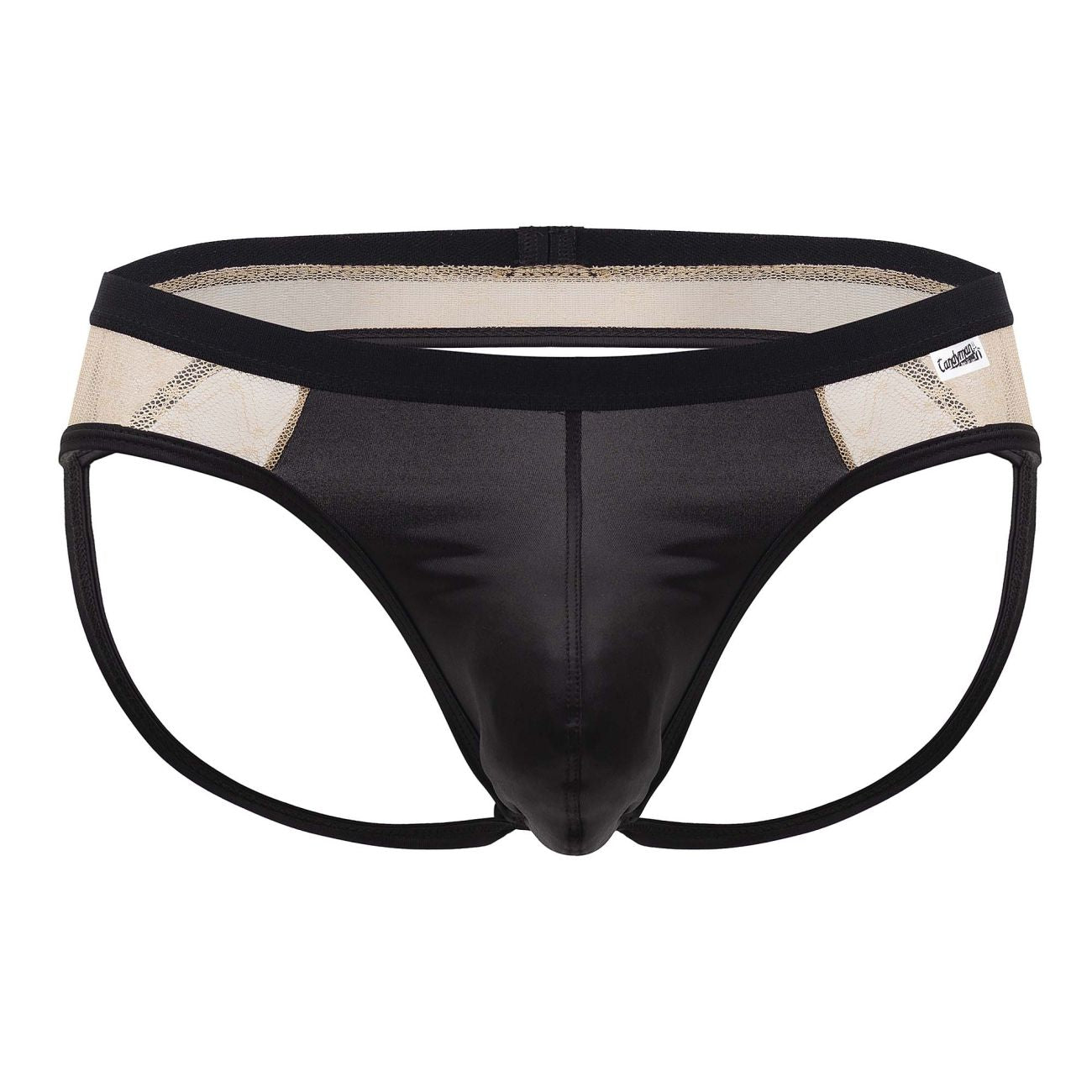 Jockstrap de encaje CandyMan 99763 Color nude-negro