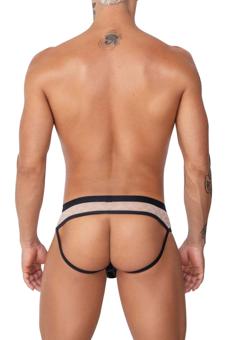 Jockstrap de encaje CandyMan 99763 Color nude-negro