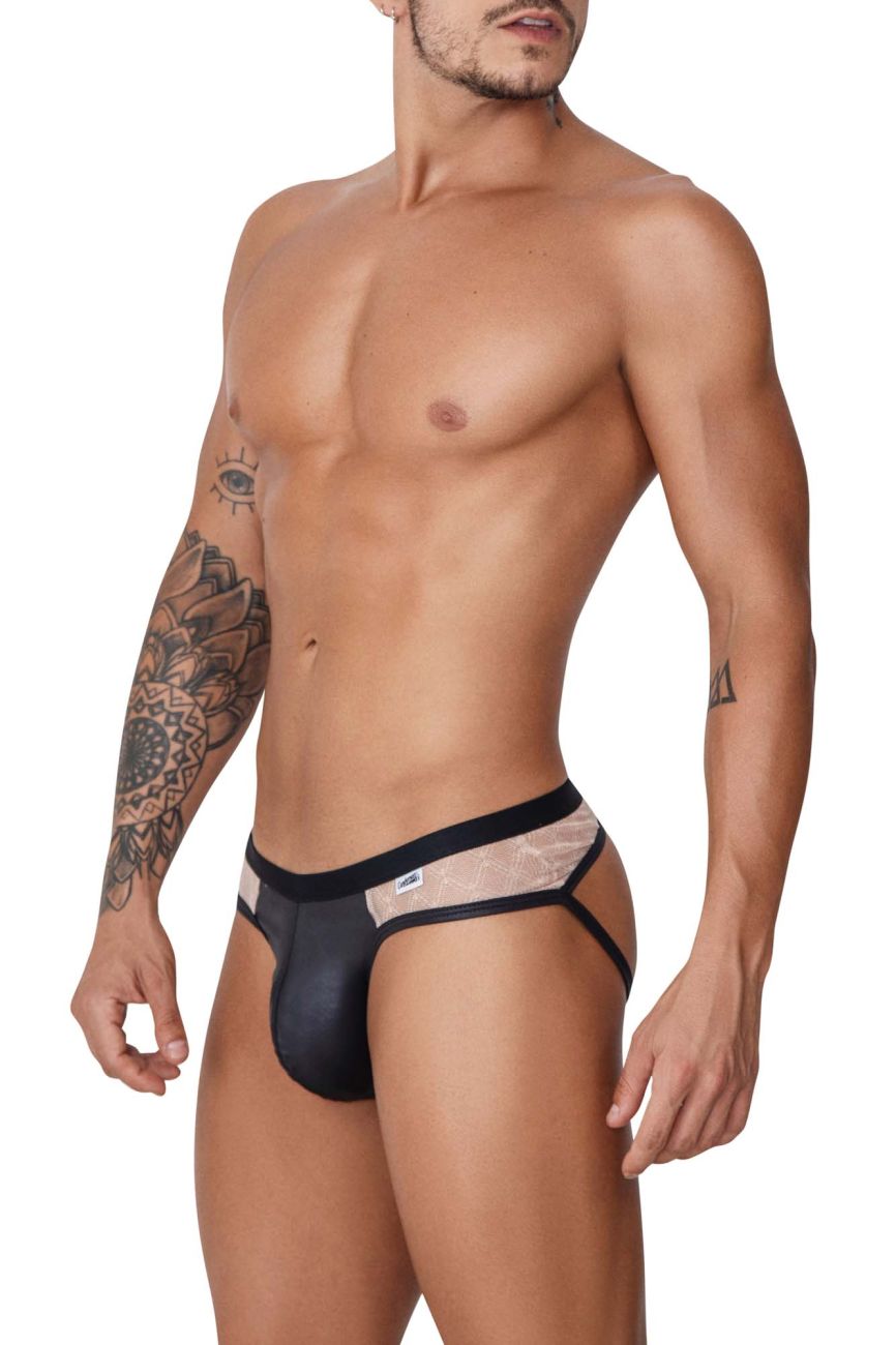 Jockstrap de encaje CandyMan 99763 Color nude-negro