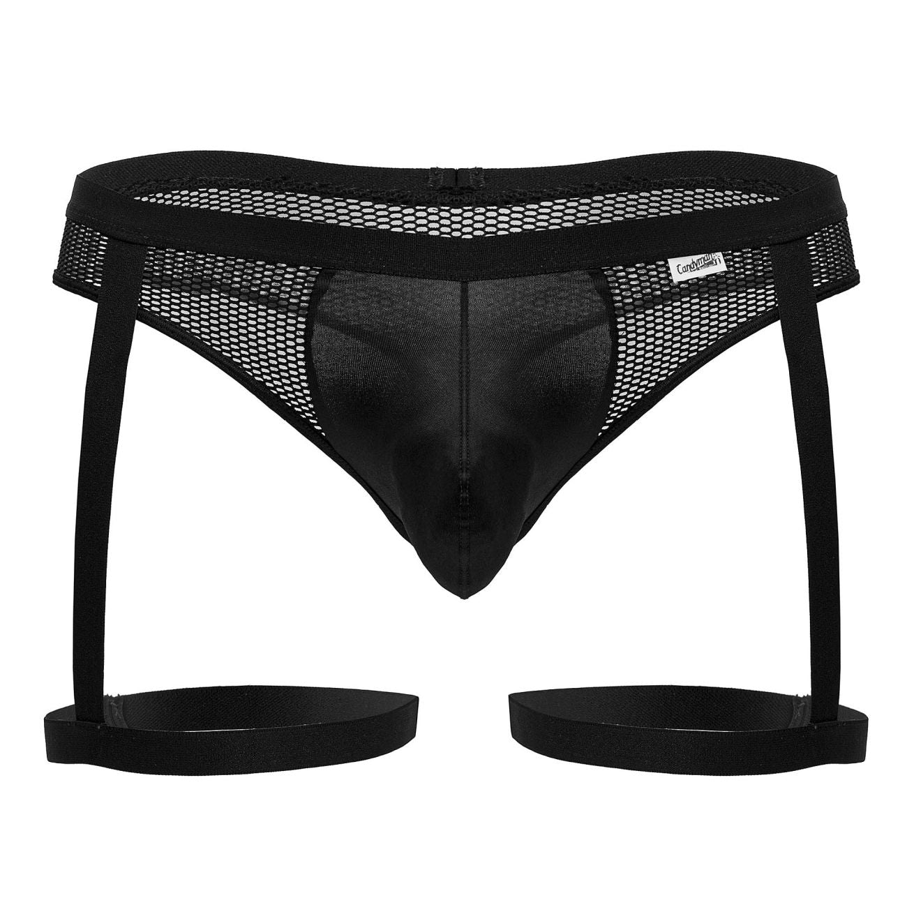 CandyMan 99798 Garter Mesh Thongs Color Black