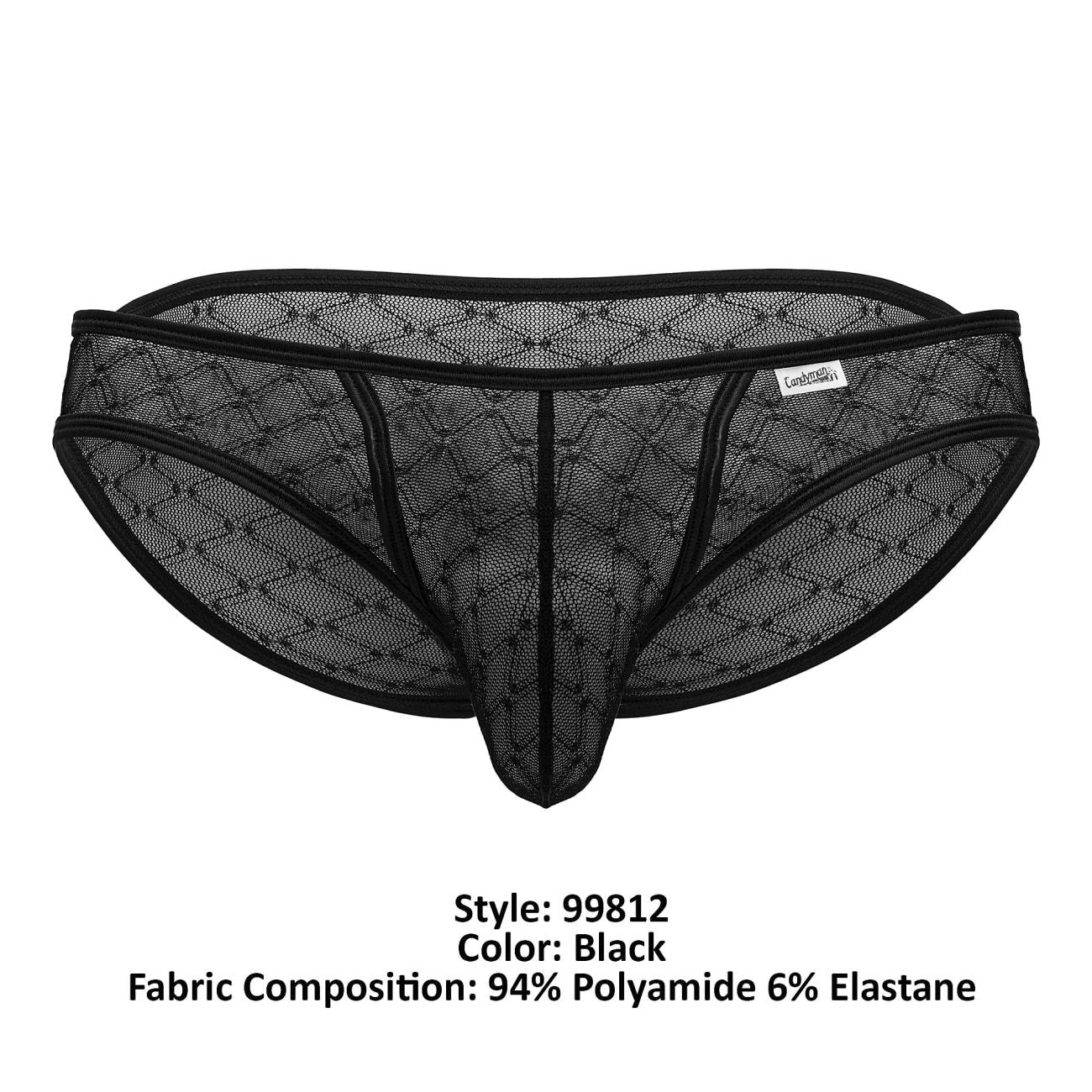 CandyMan 99812 Mesh Briefs Color Black