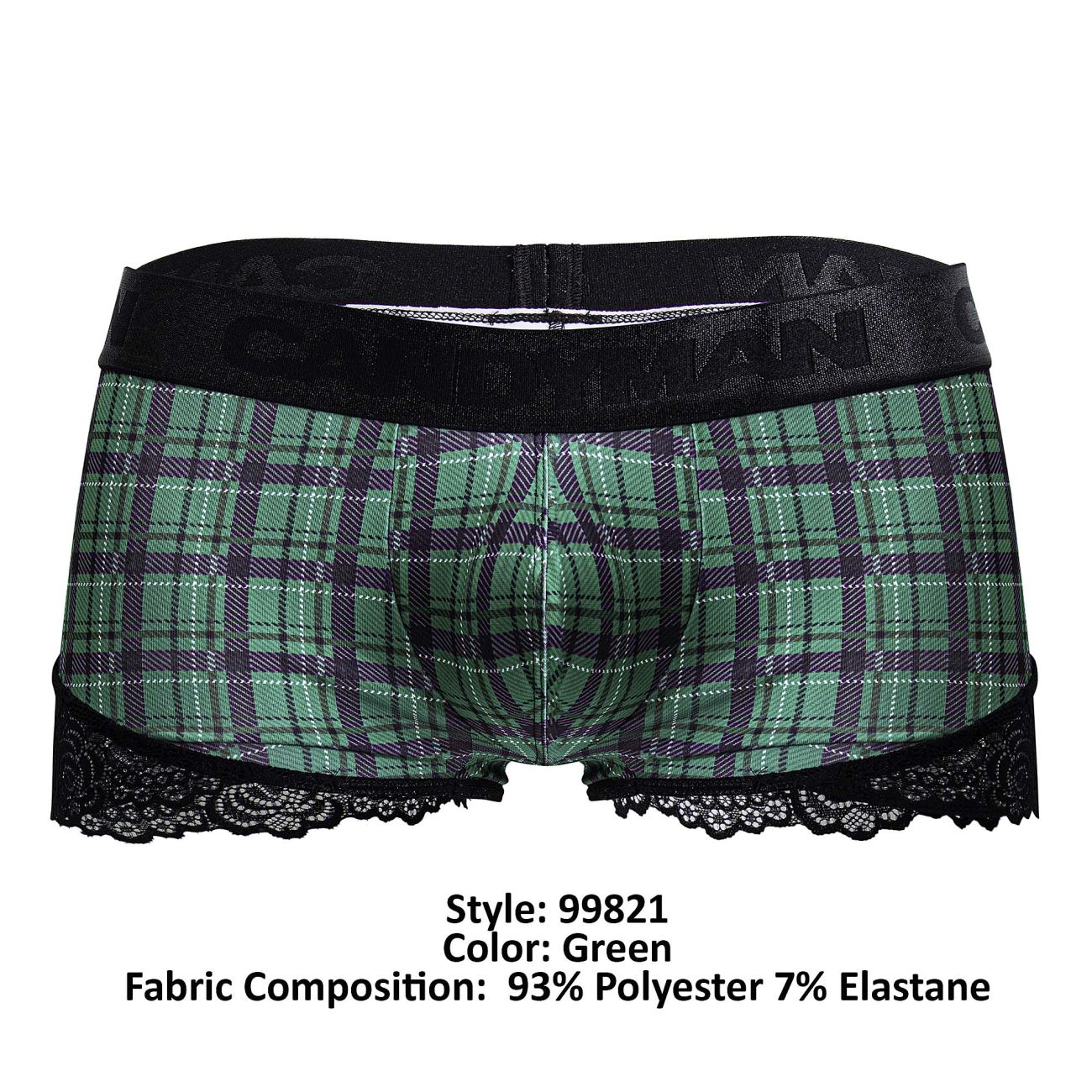 CandyMan 99821 Back to School Trunks Color Green Plaid