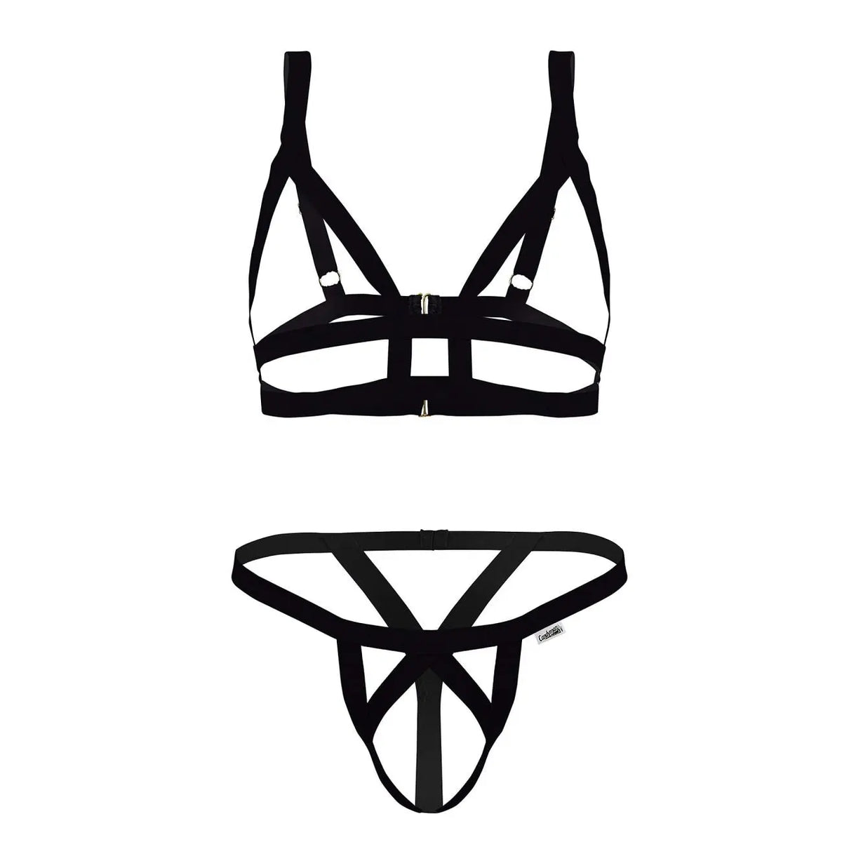 CandyMan Men's Underwear 99822 Two Piece Outfit Color Black