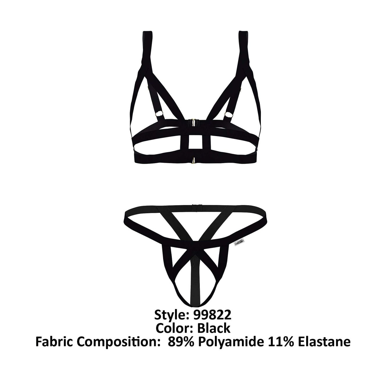 CandyMan 99822 Zweiteiliges Outfit, Farbe Schwarz