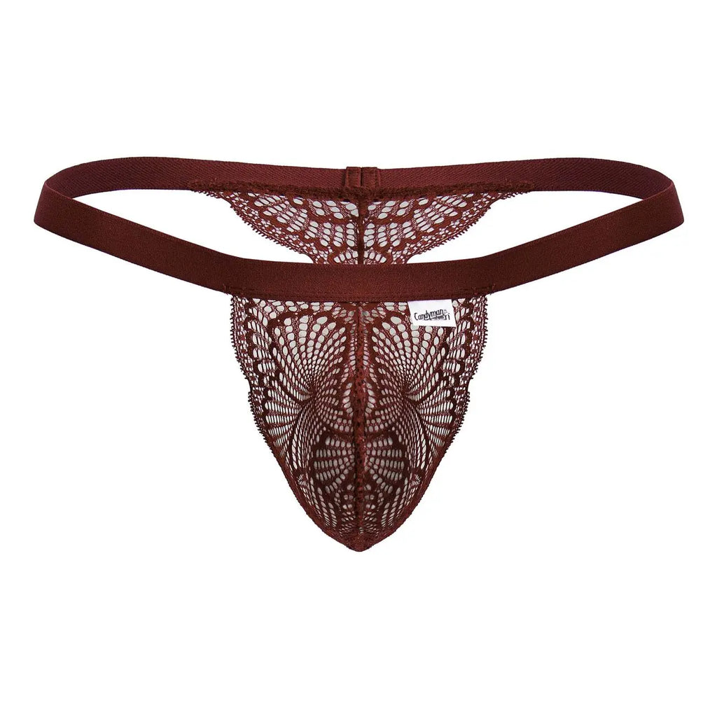 CandyMan Herrenunterwäsche 99823 Lace Thongs Farbe Weinrot